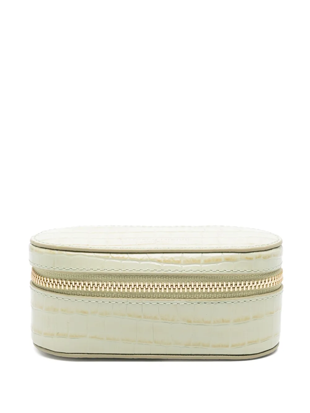 Aspinal Of London leather make up bag | Green | Image 1