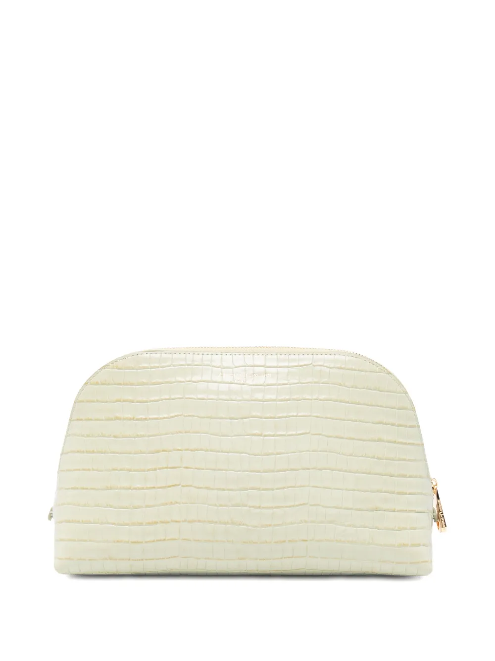 Aspinal Of London leather make-up bag Groen
