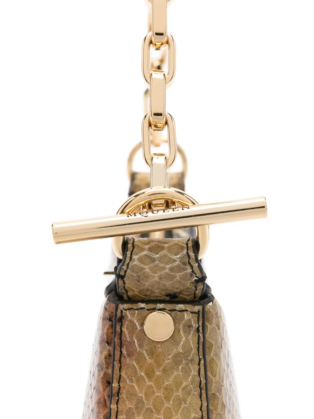 Alexander McQueen Kleine T-Bar schoudertas Bruin