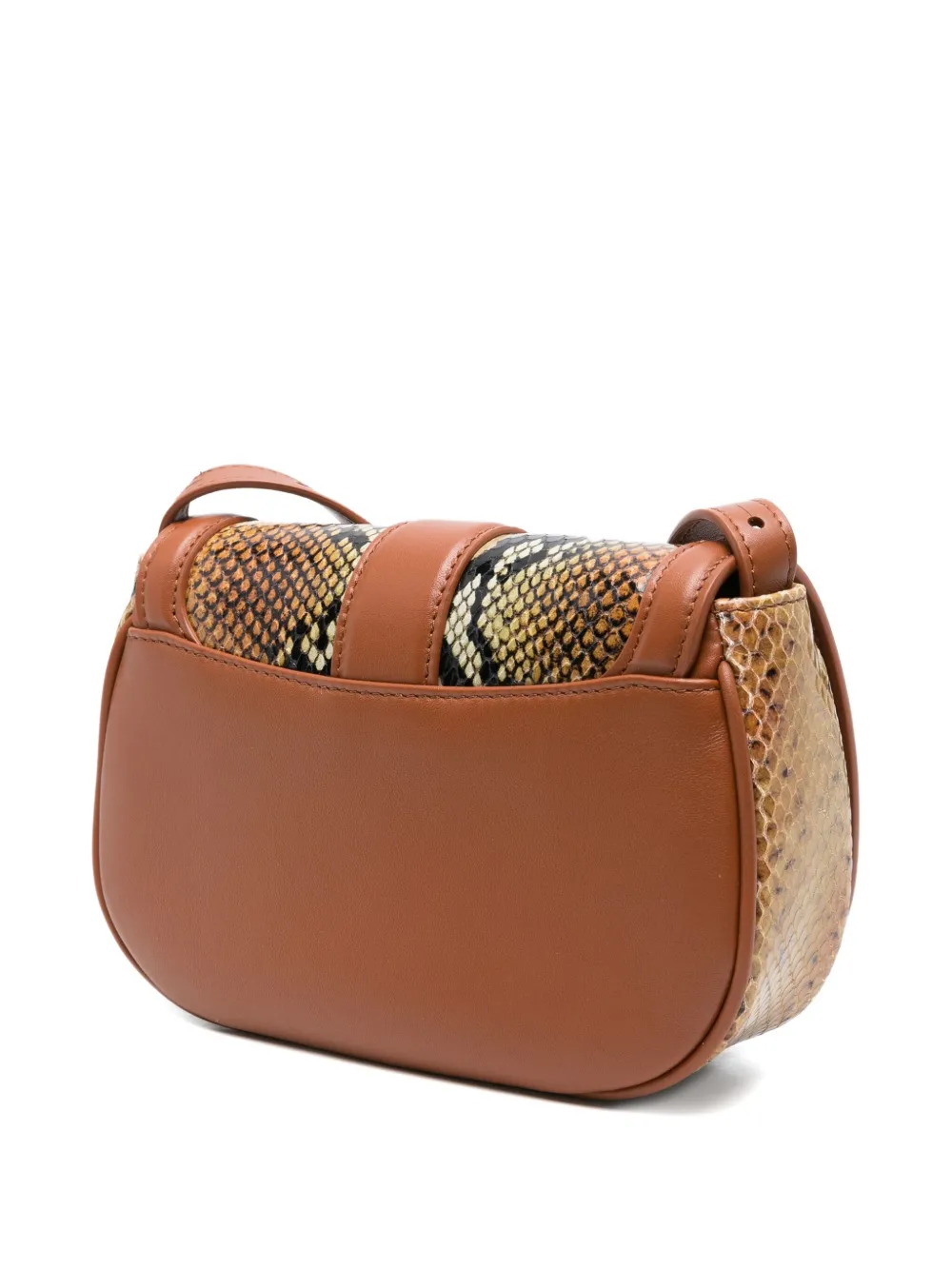 Alexander McQueen T-Bar leren mini-crossbodytas Bruin