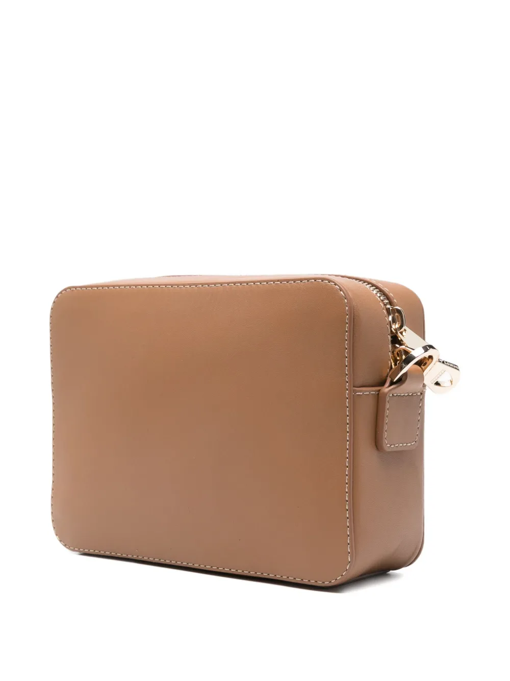 Aspinal Of London houndstooth raffia cross body bag Beige