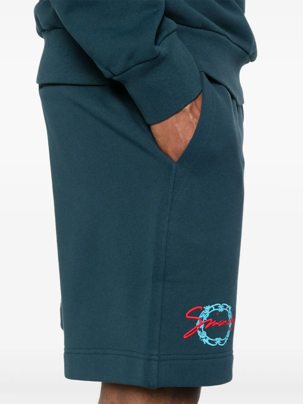 Givenchy shorts met borduurwerk Blauw