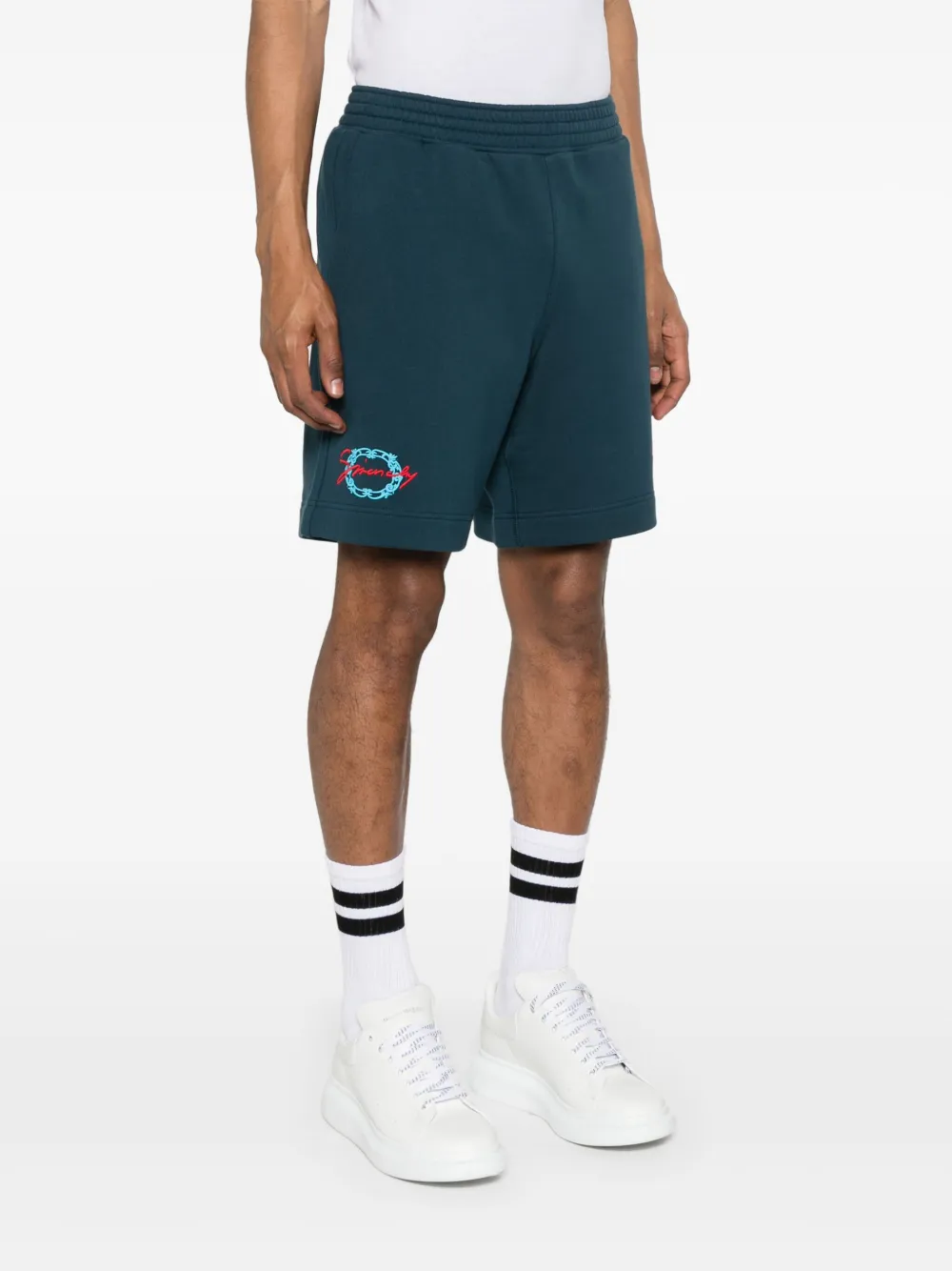 Givenchy shorts met borduurwerk Blauw