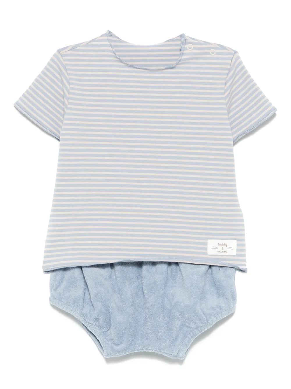 TEDDY & MINOU Conjunto com bermurda listrada | Azul | Image 1