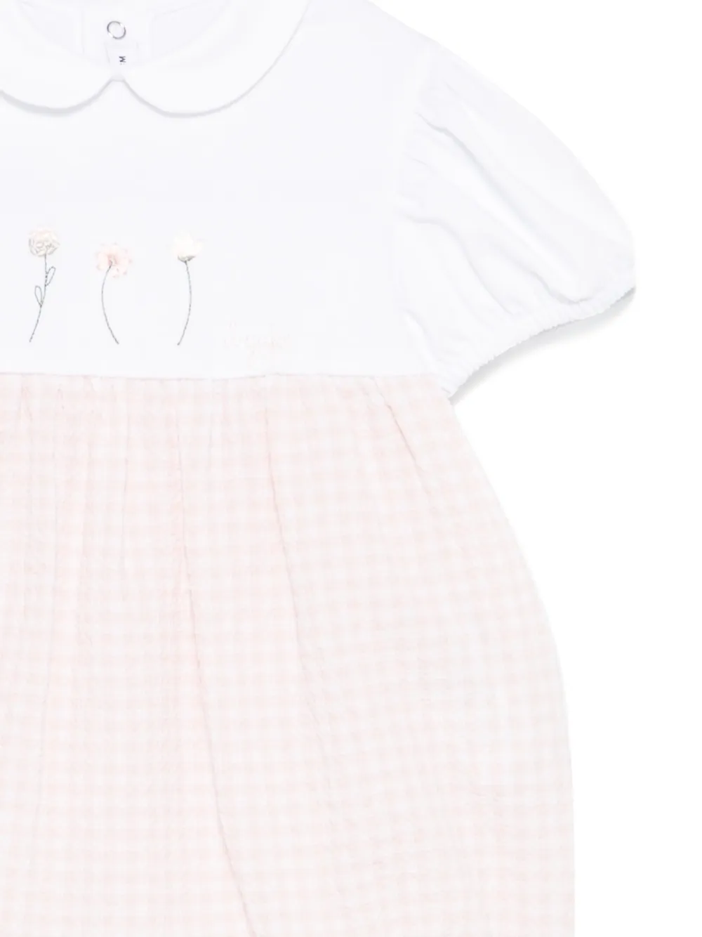 Il Gufo Body met gingham ruit Roze