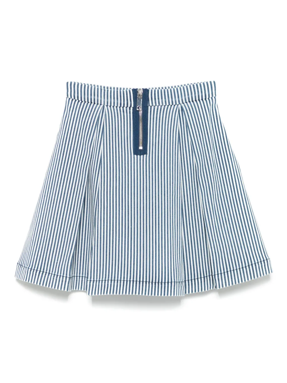 Shop Max & Co Striped Denim Skirt In Blue