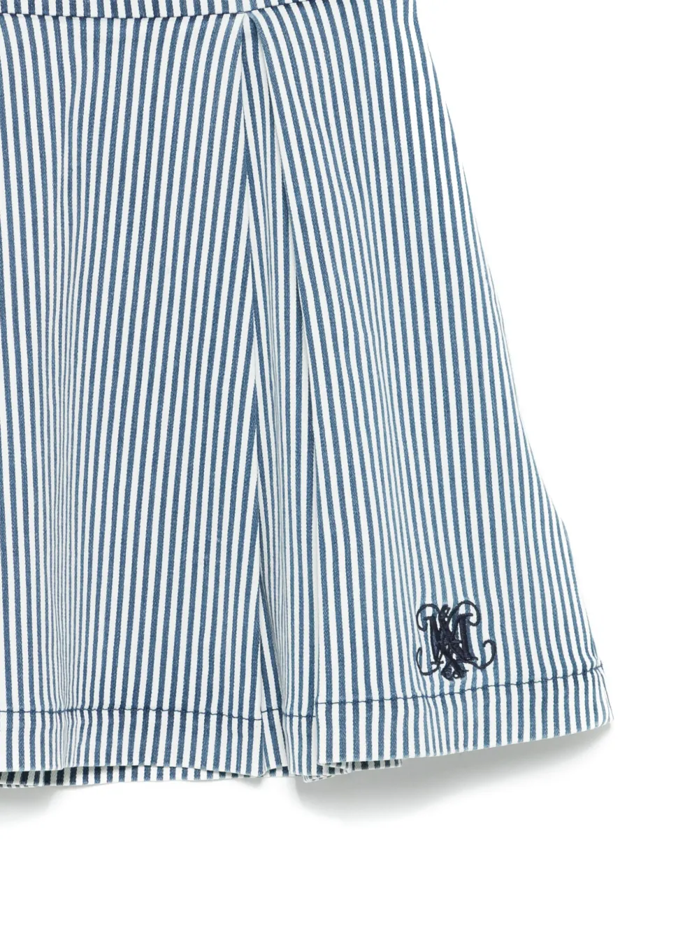 Shop Max & Co Striped Denim Skirt In Blue