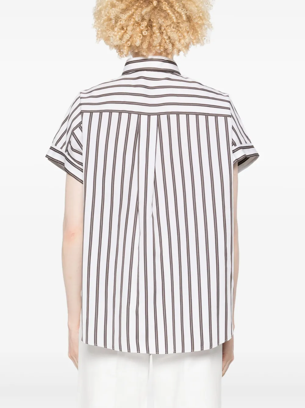 Brunello Cucinelli Gestreept blouse Wit