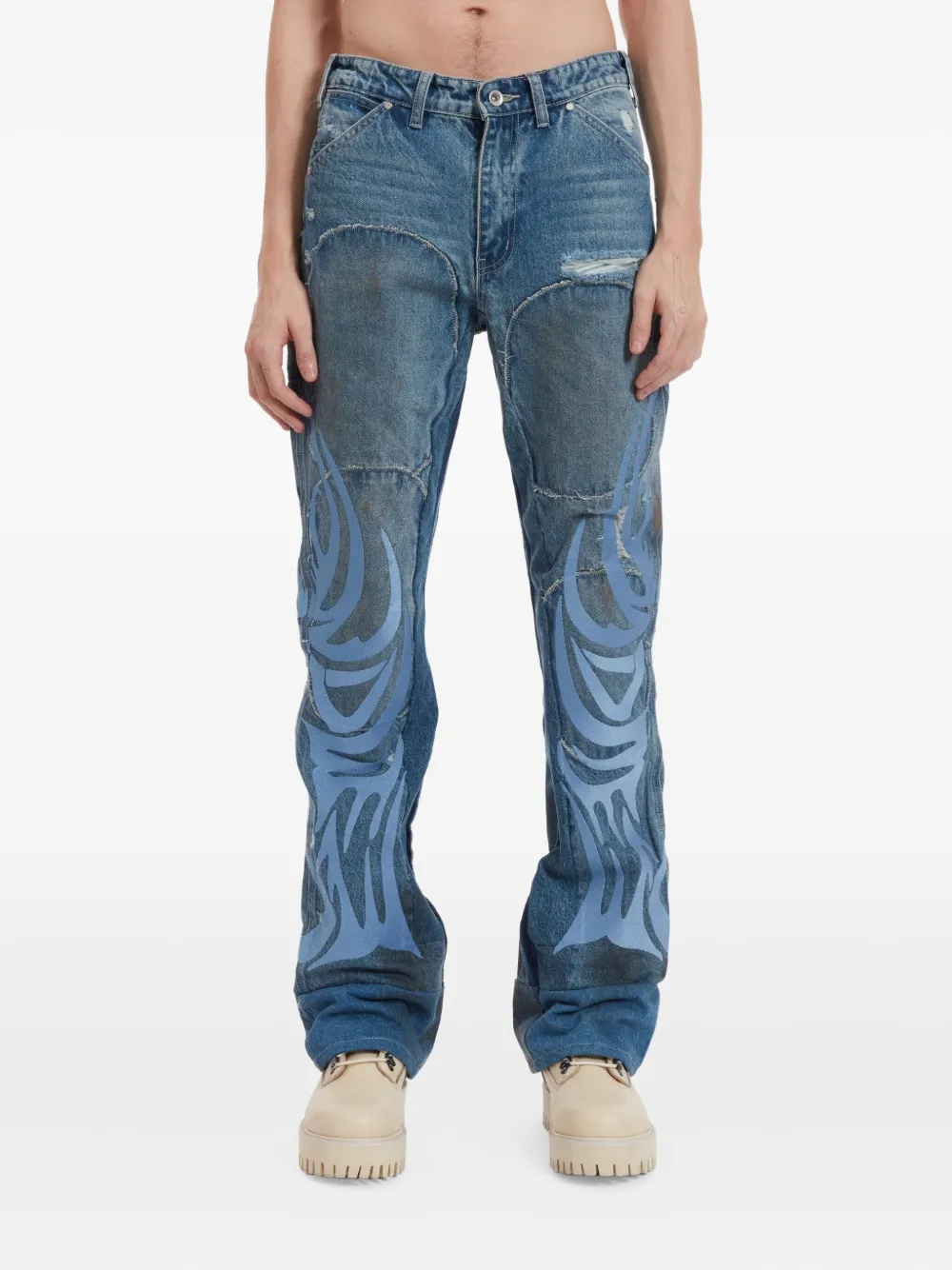 Who Decides War Wdw Winged Carpenter Denim Pants In Blue