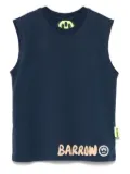 Barrow kids logo-print tank top - Blue