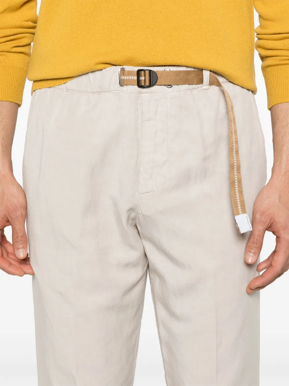 White Sand Broek met ceintuur Beige