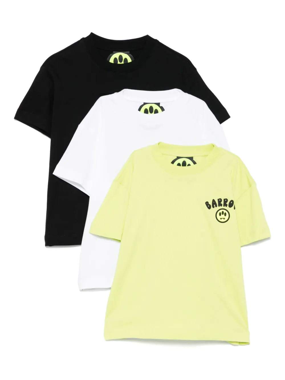 Barrow kids Drie T-shirts met logoprint Wit