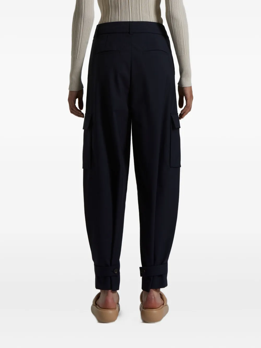 Peserico Broek met toelopende pijpen Blauw