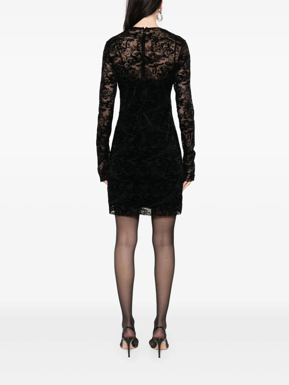 Givenchy Mini-jurk met botanisch patroon Zwart