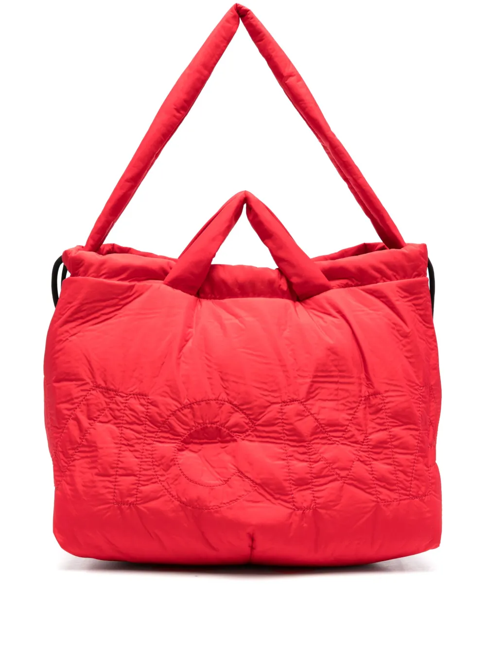 logo-embroidered tote bag