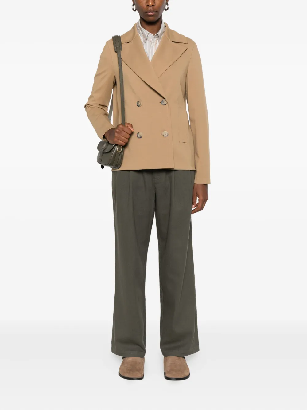 Harris Wharf London Double-breasted Jacket In Neutral
