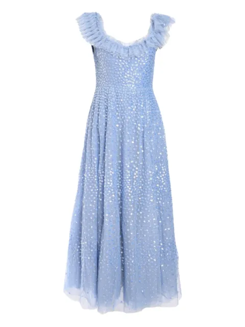 Needle & Thread vestido midi Scatter Dot
