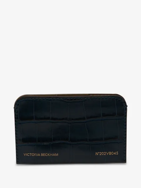 Victoria Beckham tarjetero con efecto de piel de cocodrilo