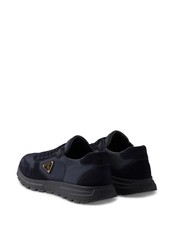 PRADA スニーカー Prada Prax 01 suede-panelled Sneakers | Blue | FARFETCH
