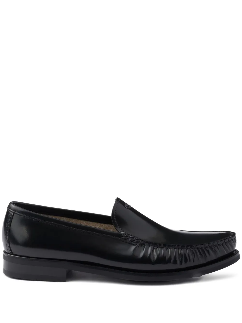 Prada Leren loafers Zwart