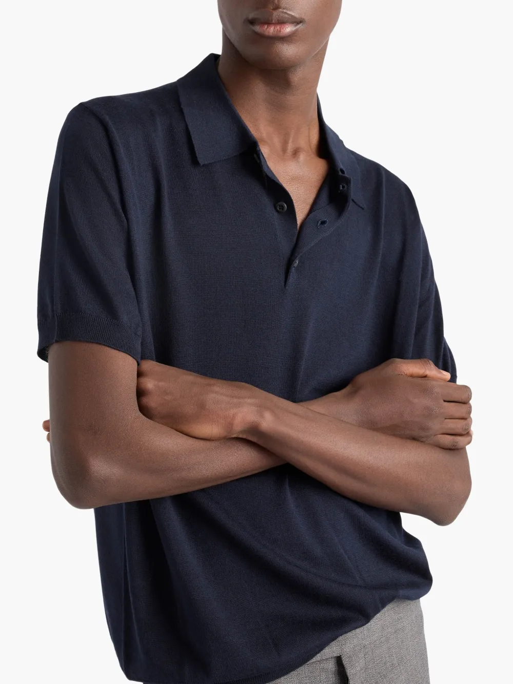 Prada Gebreid poloshirt Blauw