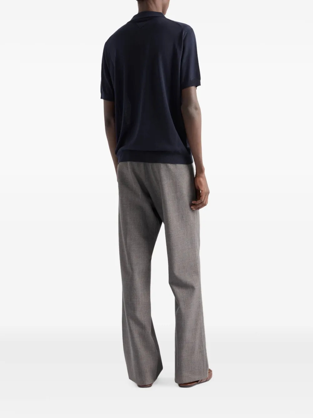 Prada Gebreid poloshirt Blauw