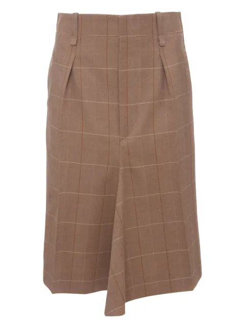Victoria Beckham checked asymmetric skirt