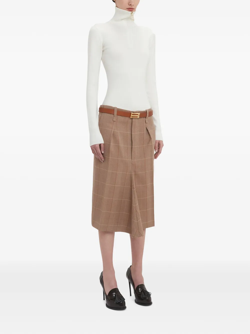 Victoria Beckham Asymmetrische rok Beige