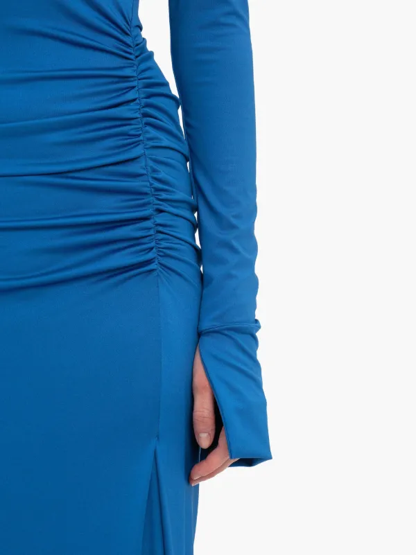 Victoria Beckham Draped Maxi Dress | Blue | FARFETCH