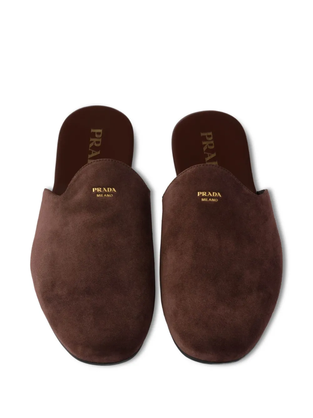Prada Suède slippers Bruin