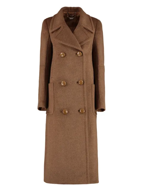Stella McCartney معطف صوف بصفي أزرار