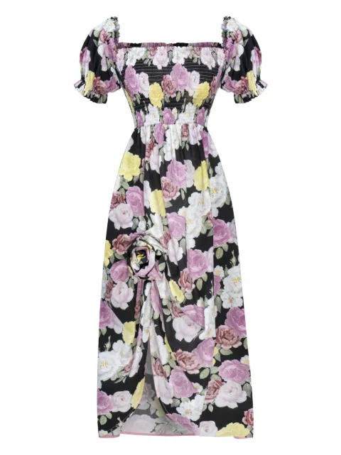 Sleeper Belle floral-print off-shoulder dress