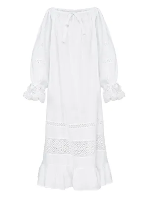 Sleeper Atlanta rose-print Linen Dress | White | FARFETCH Sleeper Atlanta rose-print Linen Dress | White | FARFETCH