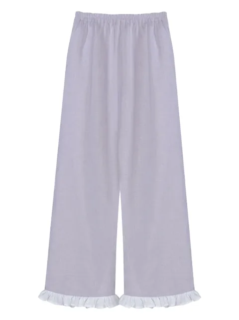 Sleeper organic linen straight-leg trousers