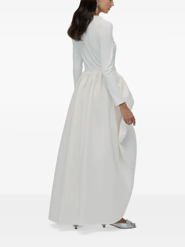 white lace strapless maxi dress Sheer-Bodice Strapless White Bridal Gown Off White / 12