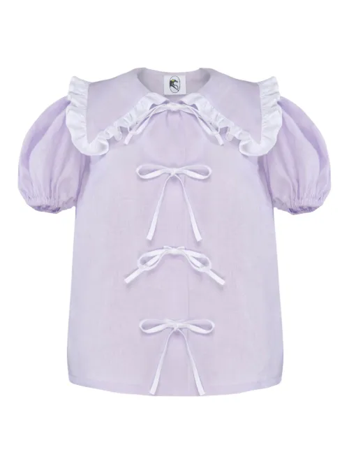 Haut de pyjama en lin à manches bouffantes - Sleeper - Modalova