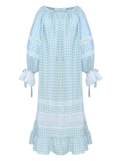 Sleeper vestido midi con cuadros estampados