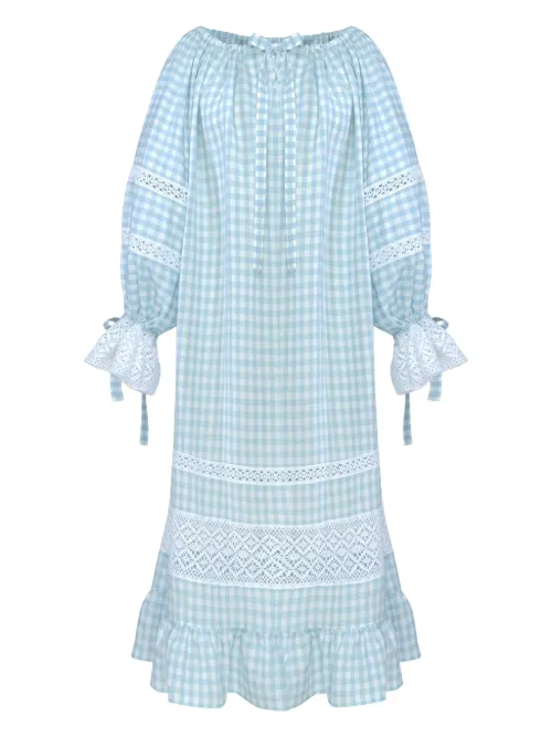 Robe mi-longue à carreaux - Sleeper - Modalova