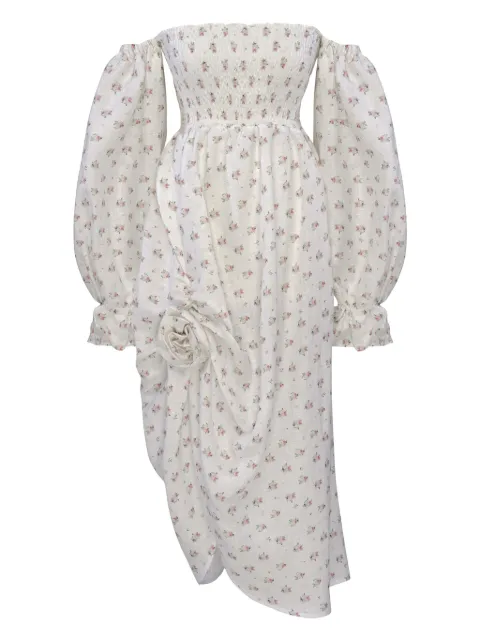 Sleeper off-shoulder midi dress