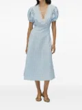 Sleeper checked midi dress - Blue