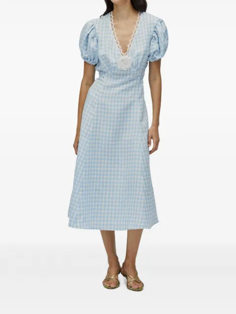 Sleeper checked midi dress
