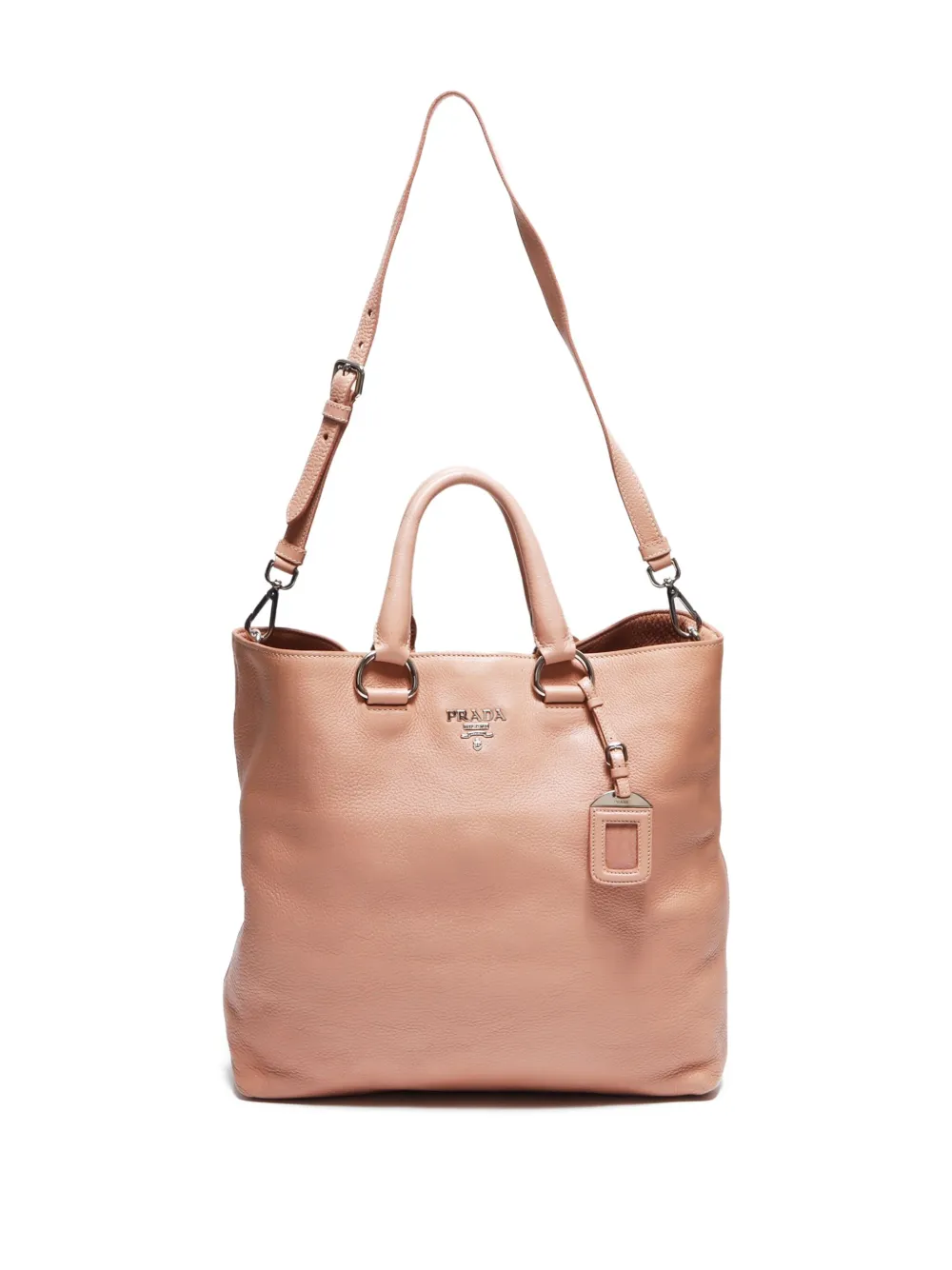 Pre-owned Prada 2000-2020 Logo-lettering Two-way Handbag In Pink