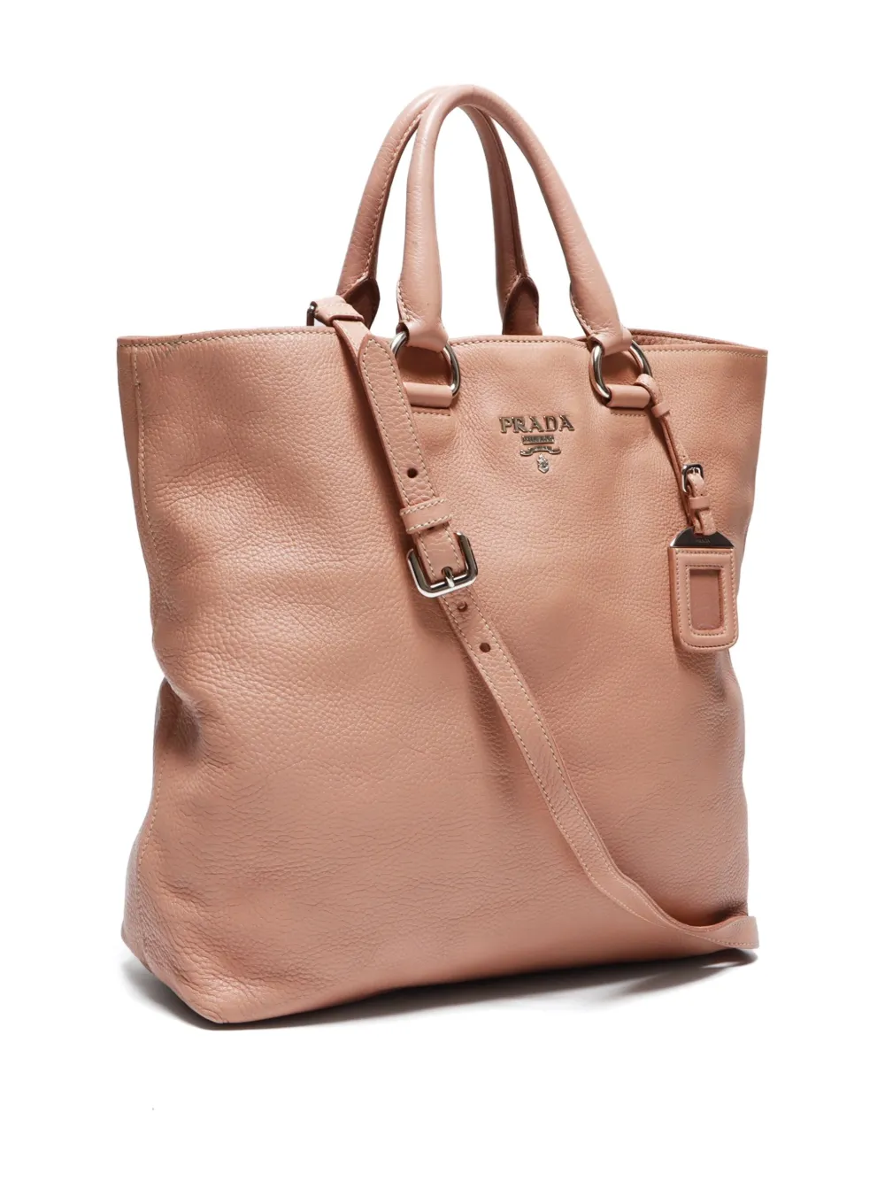 Pre-owned Prada 2000-2020 Logo-lettering Two-way Handbag In Pink