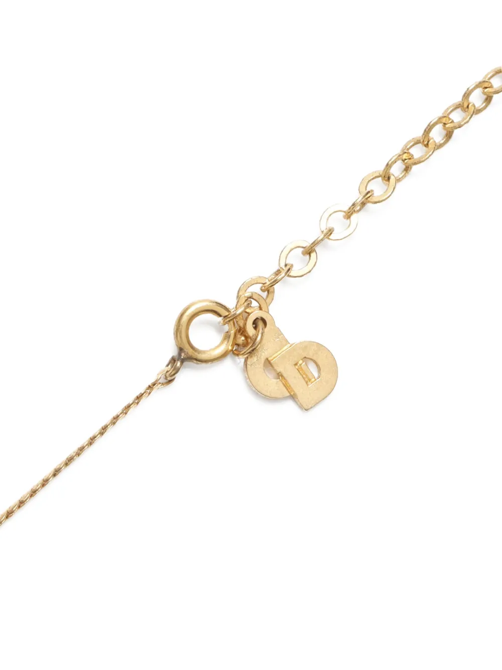 Pre-owned Dior 1990s Cd-pendant Necklace In 金色