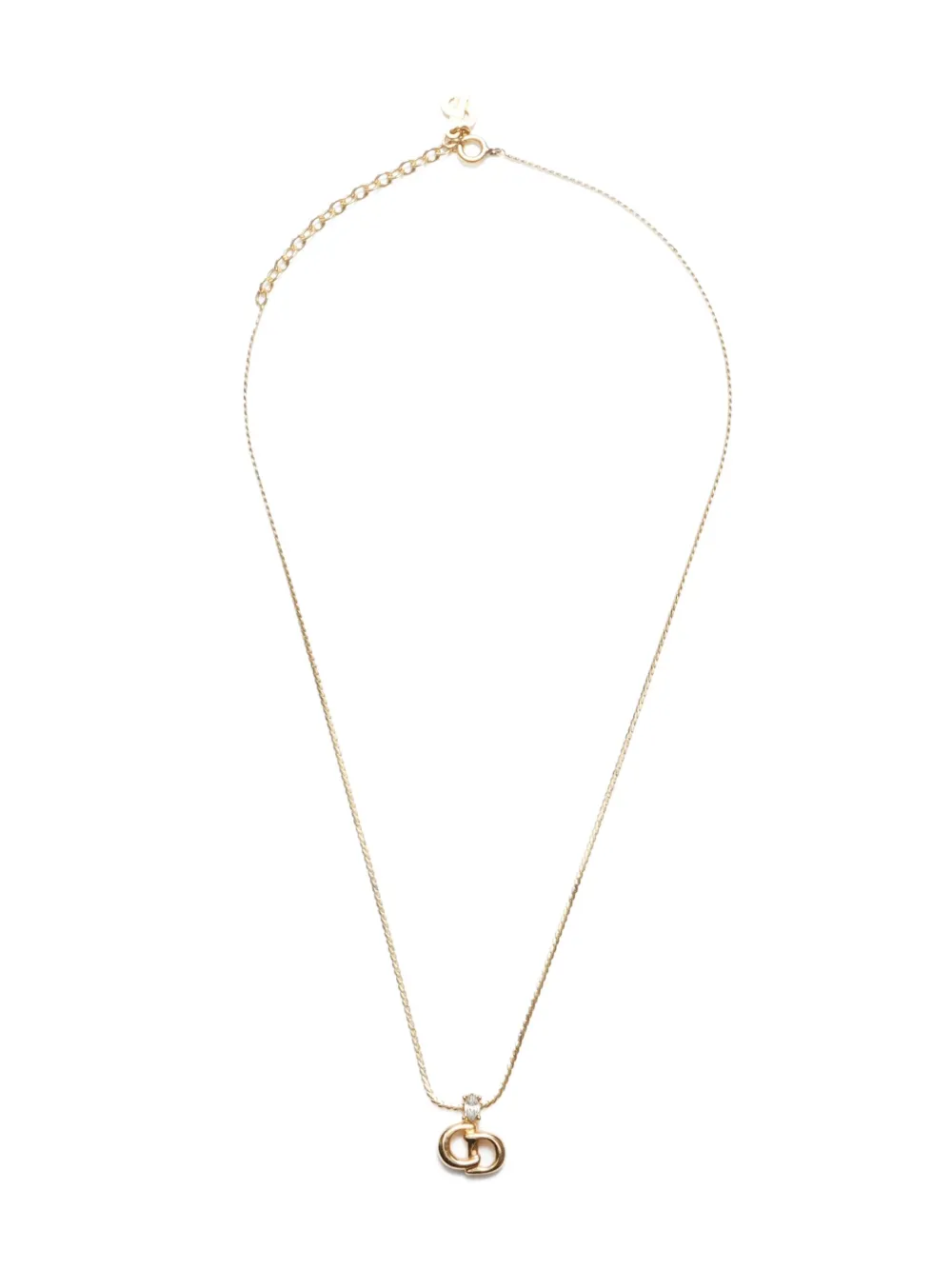 Pre-owned Dior 1990s Cd-pendant Necklace In 金色
