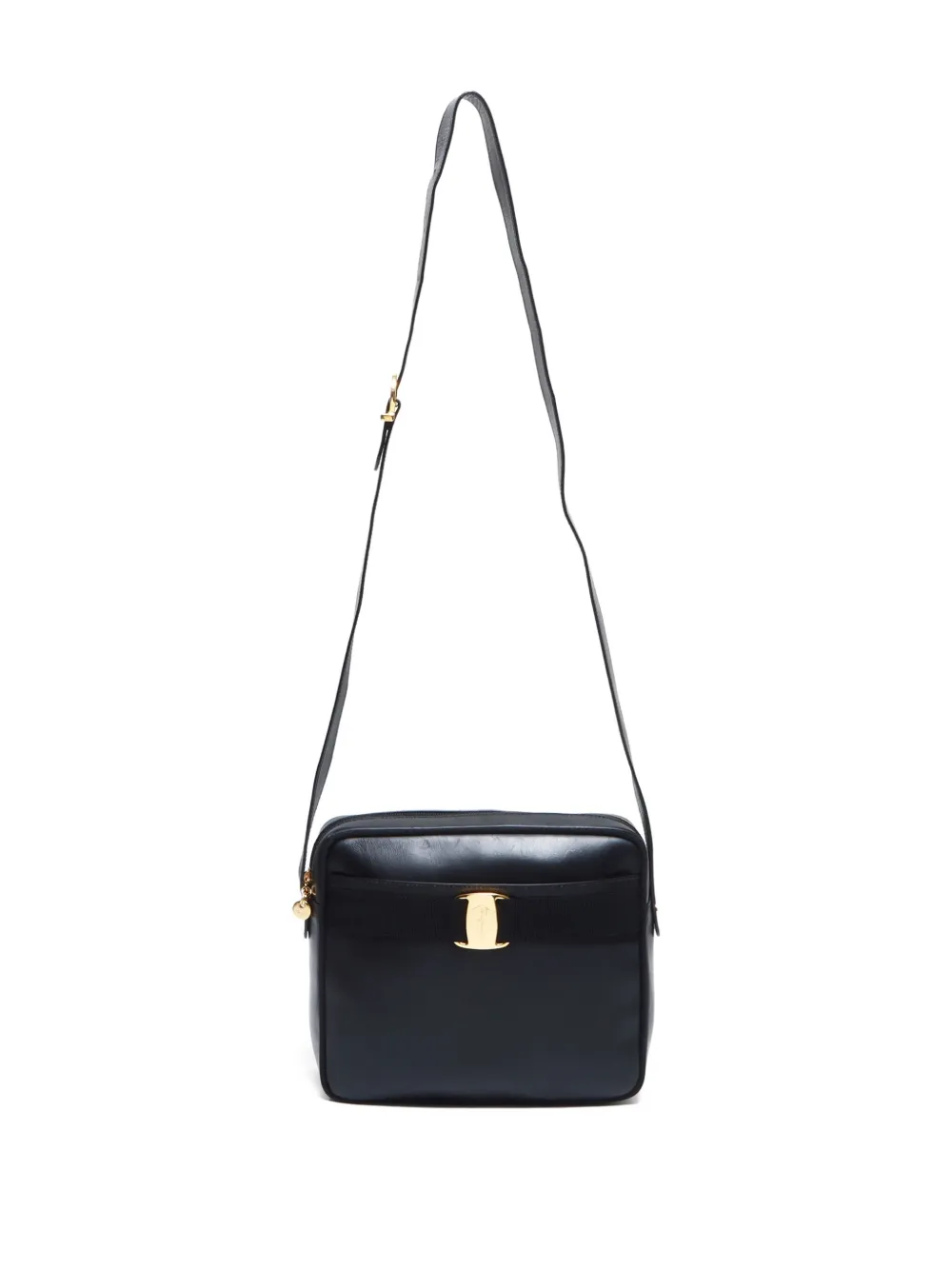 Pre-owned Ferragamo 1990-2020 Vara Shoulder Bag In Black
