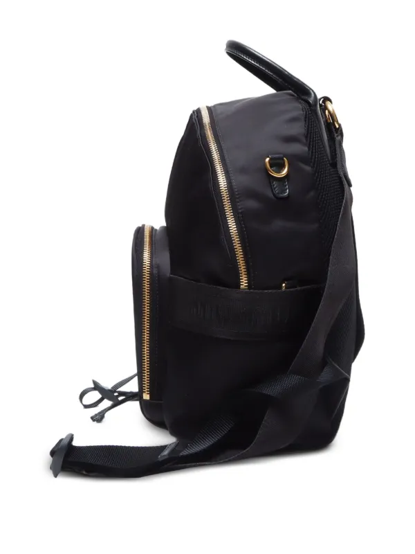 【MIU MIU】ブラックエンボスロゴバックパック Miu Miu Pre-Owned 2000-2020 ロゴ バックパック | ブラック