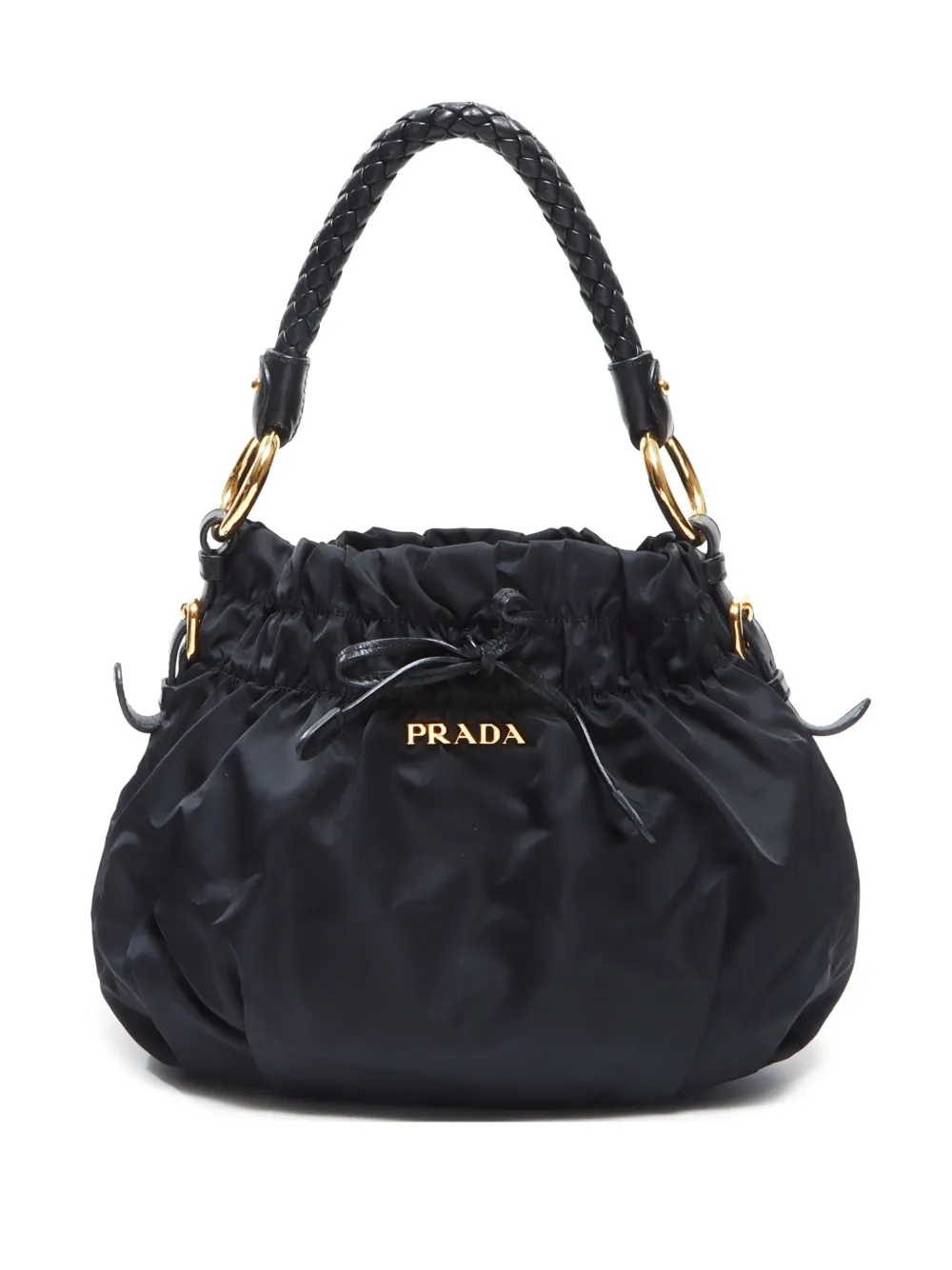 Prada Pre-Owned 2000-2020 logo-lettering shoulder bag - ブラック Prada Pre-Owned 2000-2020 logo-lettering shoulder bag - ブラック