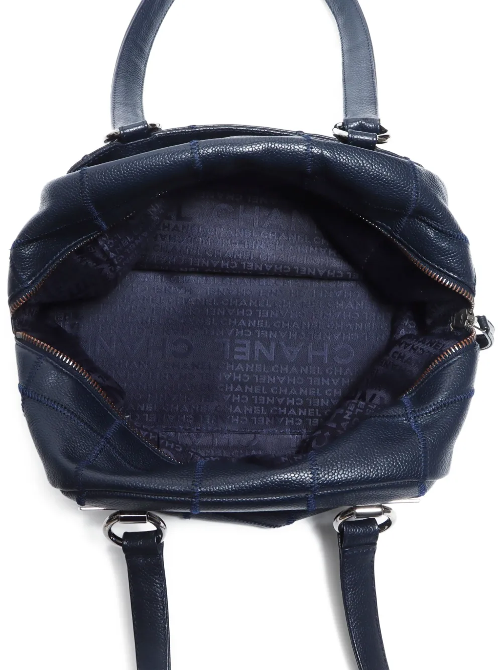 Pre-owned Chanel 2004-2005 Choco Bar Shoulder Bag In 蓝色