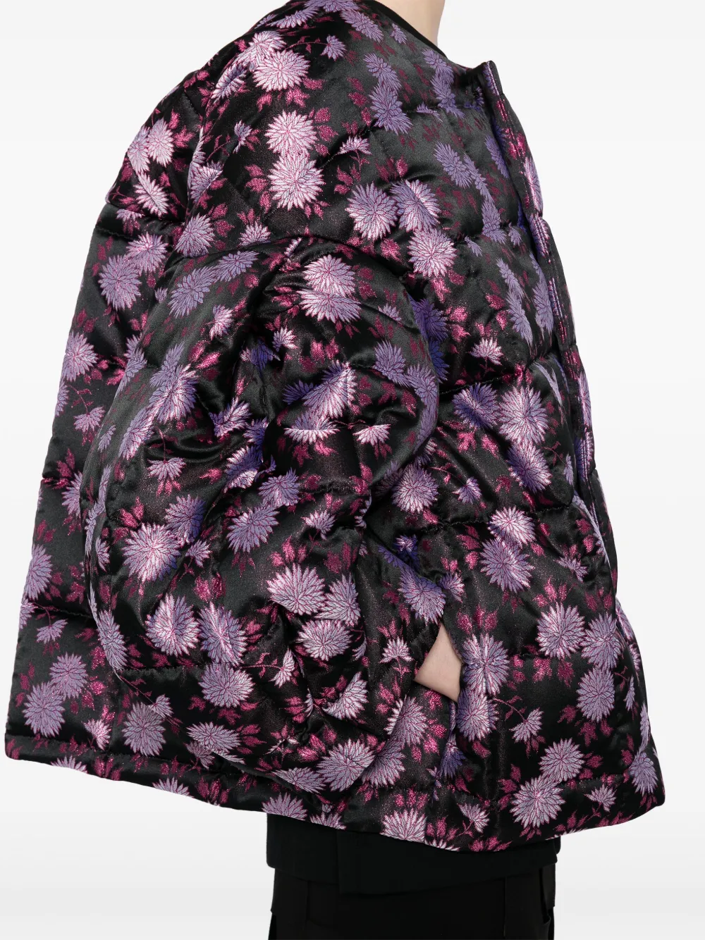 COMME DES GARÇONS FLORAL DETAIL PUFFER JACKET 
